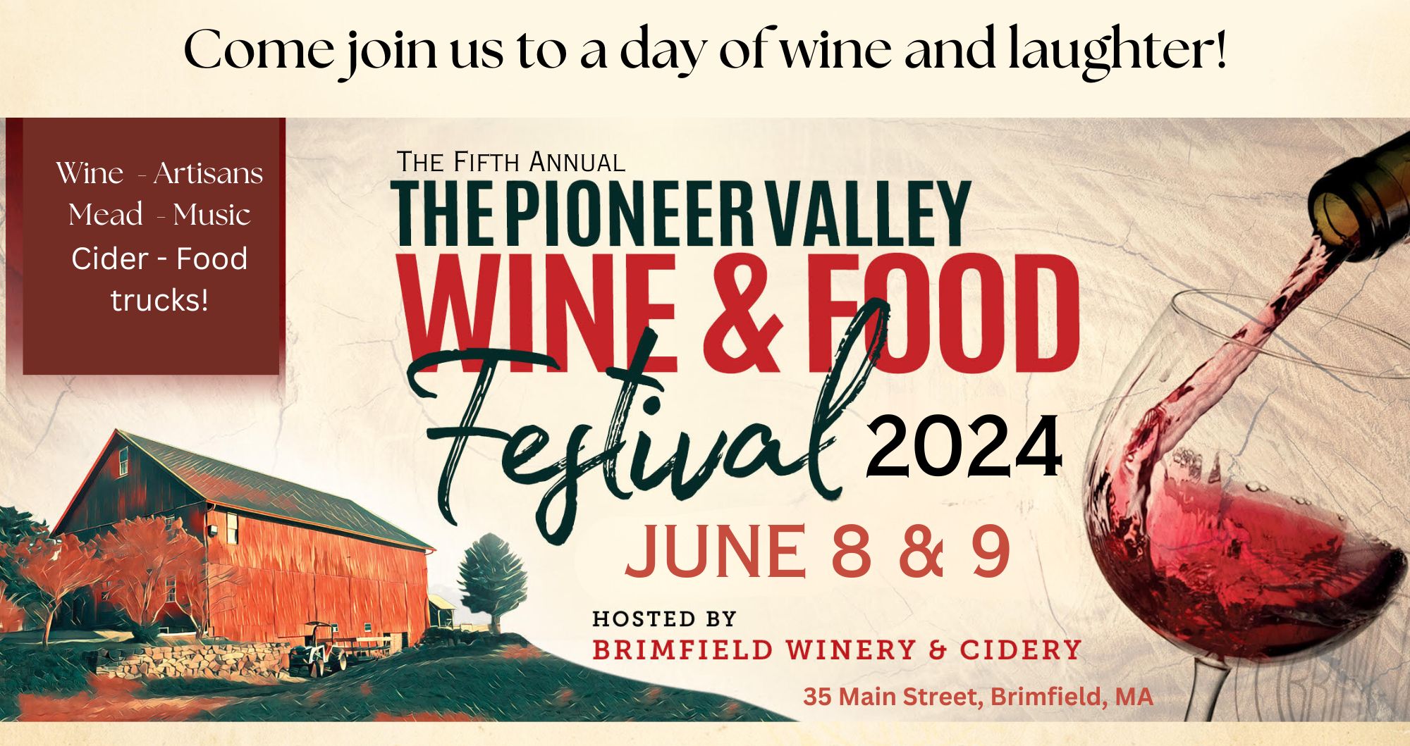 Pioneer Valley Wine & Food Festival Sunday June 9 2024