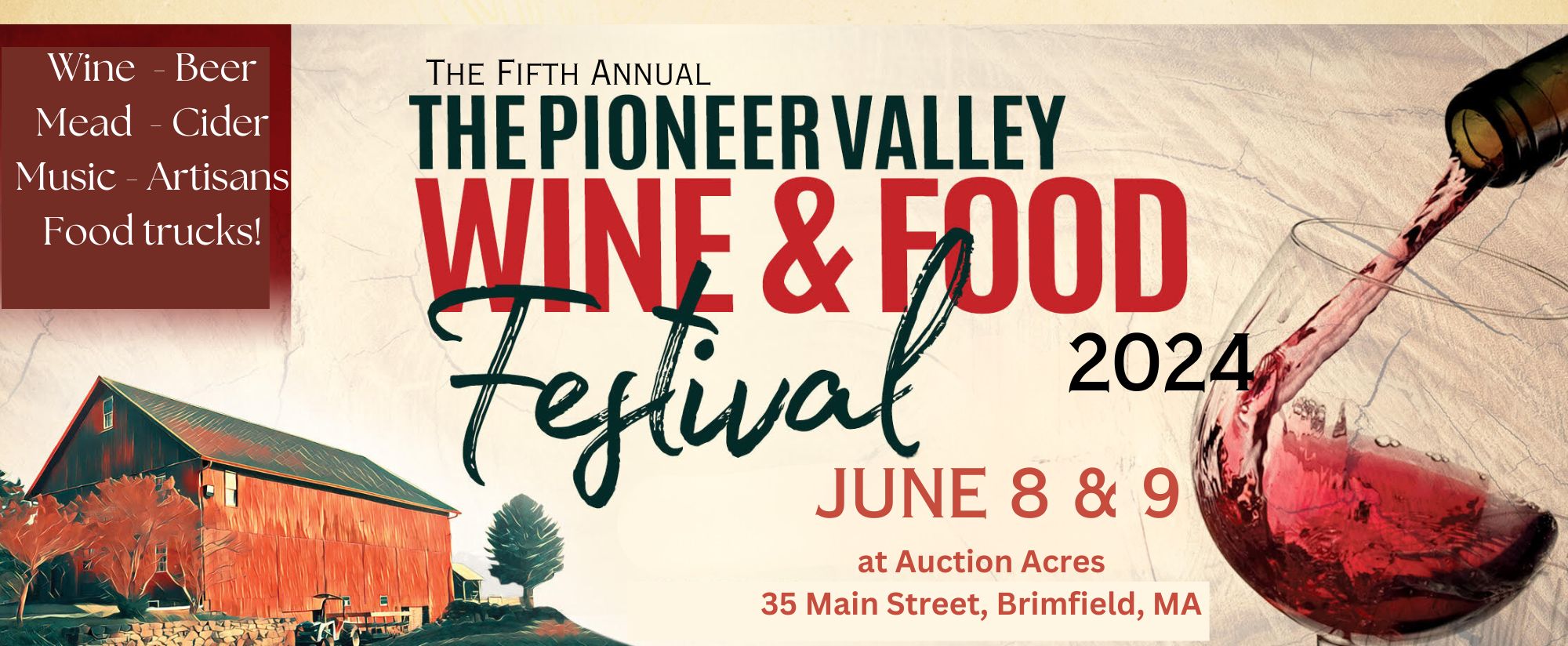 Pioneer Valley Wine & Food Festival Saturday June 8, 2024
